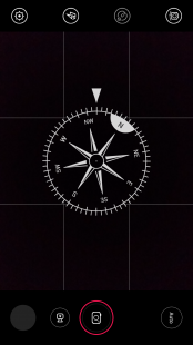 Цифровой компас в приложении Камера